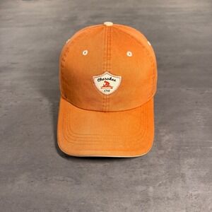 Vintage Ahead Cherokee Plantation Hat Cotton Baseball Cap Orange White RARE